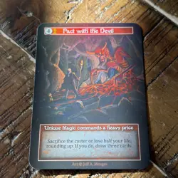 Sorcery : Contested Realm (Beta) Unique PACT WITH THE DEVIL NM FOIL - Image 1