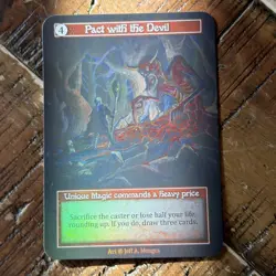 Sorcery : Contested Realm (Beta) Unique PACT WITH THE DEVIL NM FOIL - Image 2