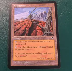 Wizards of the Coast Wasteland MTG Tempest Land Uncommon 1997 Una Fricker - Image 1