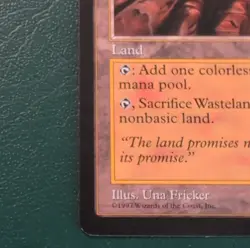 Wizards of the Coast Wasteland MTG Tempest Land Uncommon 1997 Una Fricker - Image 4