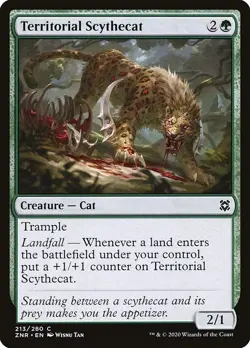 [MTG] Territorial Scythecat (Foil) (213) (ZNR) LP-HP - Image 1