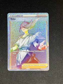 Pokemon Volo Trainer Supporter Full Art Secret Rare 211/196 Lost Origin Holo - Image 1