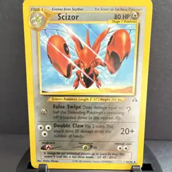 Nintendo Pokemon TCG Scizor Neo Discovery Rare Stage 1 Regular 29/75 English LP - Image 1