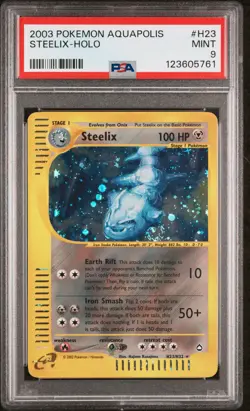 2003 POKEMON AQUAPOLIS #H23 STEELIX-HOLO PSA 9 - Image 1