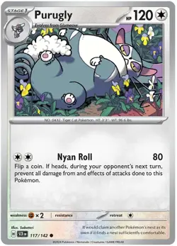PURUGLY 117/142 - POKEMON - COMMON - STELLAR CROWN - Image 1