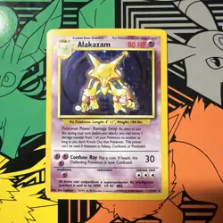 Alakazam 1/102 LP Base Set Holo Unlimited Pokemon TCG - Image 1