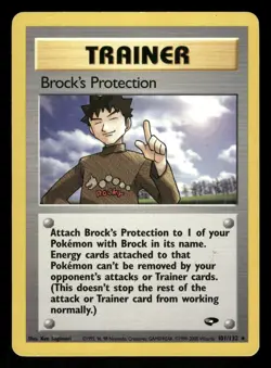 Brock's Protection 101/132 LP Rare Gym Challenge 2000 Pokemon TCG - Image 1