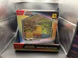 Pokemon TCG Prismatic Evolutions Poster Collection lot of 4 w/ Display - Image 1