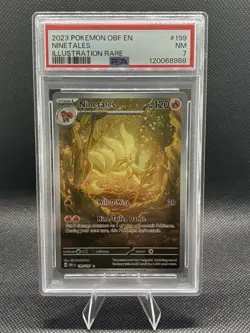 2023 Pokemon OBF En-Obsidian Flames #199 Ninetales Illustration PSA 7 - Image 1
