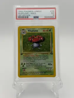 1999 Pokemon Jungle Vileplume Holo 1st Edition #15/64 – PSA 5 (EX) - Image 1