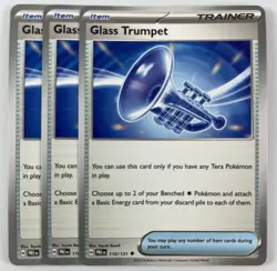 Pokemon Glass Trumpet 110/131 (3x) Lot Prismatic Evolutions Uncommon NM 2025 - Image 1