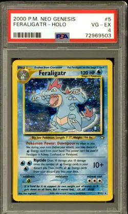 Pokemon Neo Genesis Feraligatr 5/111 PSA 4 - Image 1