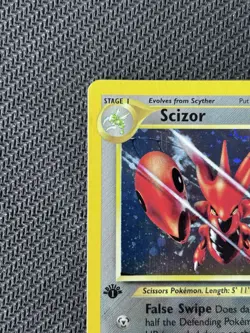 💫 Swirl Scizor 1st Edition NM LP Neo Discovery Holo Rare 10 Pokemon - Image 3