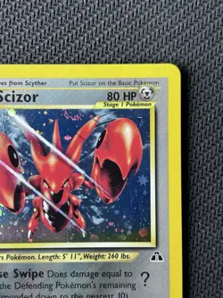 💫 Swirl Scizor 1st Edition NM LP Neo Discovery Holo Rare 10 Pokemon - Image 4
