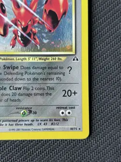 💫 Swirl Scizor 1st Edition NM LP Neo Discovery Holo Rare 10 Pokemon - Image 5