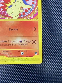Cyndaquil 105/165 Expedition Normal Pokemon TCG 2002 E-Reader - LP/NM - Image 4