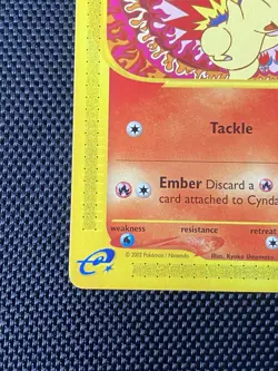 Cyndaquil 105/165 Expedition Normal Pokemon TCG 2002 E-Reader - LP/NM - Image 5