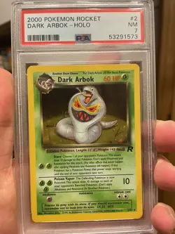 PSA 7 Near Mint Dark Arbok HOLO Pokemon Rocket WOTC 1999-23000 Error FRESH GRADE - Image 1