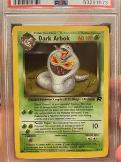 PSA 7 Near Mint Dark Arbok HOLO Pokemon Rocket WOTC 1999-23000 Error FRESH GRADE - Image 2