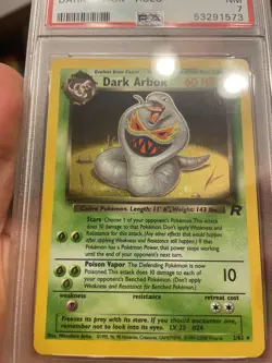 PSA 7 Near Mint Dark Arbok HOLO Pokemon Rocket WOTC 1999-23000 Error FRESH GRADE - Image 3