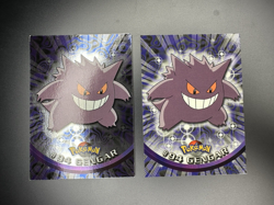 2x Topps Pokemon Gengar #94 2000 TV Animation Edition Holo + Non-Holo Blue Logo - Image 1