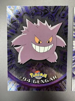 2x Topps Pokemon Gengar #94 2000 TV Animation Edition Holo + Non-Holo Blue Logo - Image 2