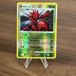 Pokemon TCG Scizor Stormfront 25/100 Reverse Holo Rare - LP - Image 1