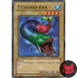 Yugioh 7 Colored Fish SD4-EN002 Common 1st Edition NM - Image 1