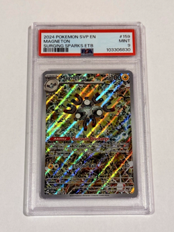 Pokemon SV Surging Sparks - Magneton #SVP 159 Black Star ETB Promo Foil PSA 9 - Image 1