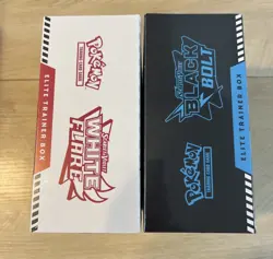 Pokemon Black Bolt and White Flare Elite Trainer Box ETB Set of 2 Sealed New - Image 5