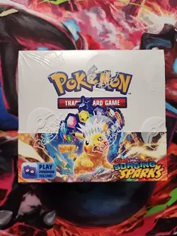 Pokemon TCG Scarlet & Violet Surging Sparks SV8 Booster Box Brand New Sealed - Image 1