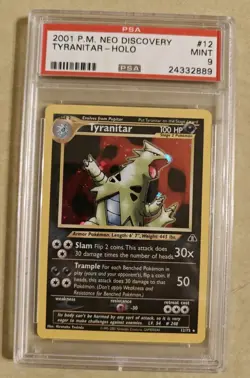 Pokemon Tyranitar 12 Holo - PSA 9 Mint - Neo Discovery - 12/75 Low Pop! - Image 1
