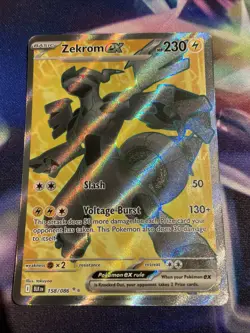 Pokemon TCG Zekrom ex 158/086 Holo Double Rare Full Art Black Bolt NM/M - Image 1