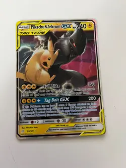 POKEMON Tag Team Pickachu&Zekrom GX 33/181 GOOD CONDITION - Image 1