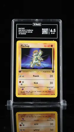 Pokemon TAG 6.5 PSA BGS 1st Edition Team Rocket Machop 59/82 - Image 1