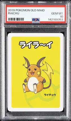 2019 POKEMON OLD MAID RAICHU PSA 10 - Image 1