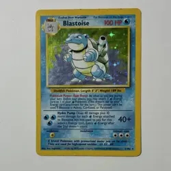 Pokemon TCG Blastoise Base Set Holo Rare 2/102 Wizards 1999 100 HP DAMAGED READ - Image 1