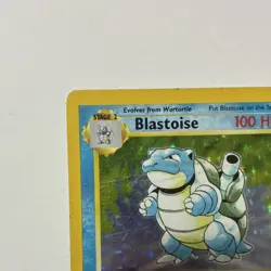 Pokemon TCG Blastoise Base Set Holo Rare 2/102 Wizards 1999 100 HP DAMAGED READ - Image 4