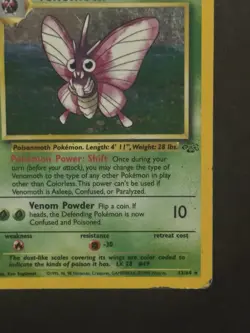 Omot - Venomoth (13/64) Pokemon Karte - Jungle Set / Dschungel Set Holo Vintage - Image 3