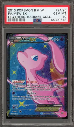 Pokemon Mew EX Legendary Treasures Radiant Coll. Full Art #RC24 PSA 10 Gem Mint - Image 1