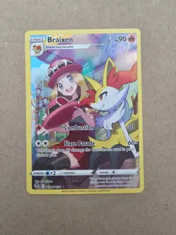 Braixen tg01/tg30 Silver Tempest Full Art Trainer Gallery Pokemon - Image 1