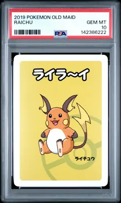 2019 POKEMON OLD MAID RAICHU PSA 10 - Image 1