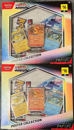 2 Pack Pokemon S&V Prismatic Evolutions Poster Collection New In Box DG Label - Image 1