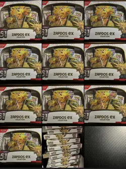 Pokemon Scarlett & Violet 151 Zapdos EX Collection Lot of 10 Factory Sealed Box - Image 1