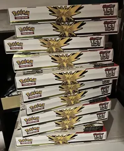 Pokemon Scarlett & Violet 151 Zapdos EX Collection Lot of 10 Factory Sealed Box - Image 2