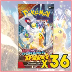 Pokemon TCG: Scarlet & Violet SURGING SPARKS 36 Sealed Booster Packs SV08 - Image 1