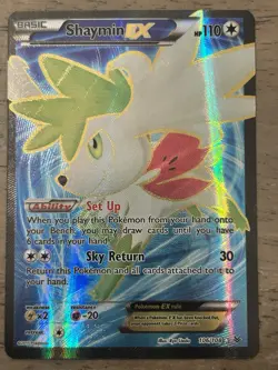 2015 Pokemon XY Roaring Skies Shaymin EX 106/108 Full Art Ultra Rare Fast Ship! - Image 1