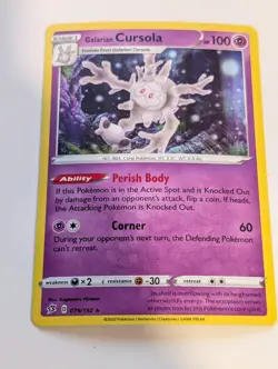 Galarian Cursola 079/192 - Rebel Clash Pokemon Holo Foil Nice! - Image 1