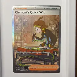 Pokemon Clemont's Quick Wit 243/191 Sv08 Surging Sparks Illustration Rare Holo - Image 1