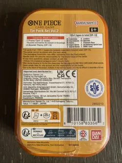 One Piece Tin Pack Set Vol. 2 Portgas D. Ace Tin FACTORY SEALED - Image 2